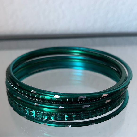 56 Multicolor Bangles Decorative Metal Stacking Bracelets Bollywood Indian GUC - Picture 8 of 11